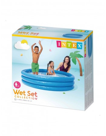 PISCINA HINCHABLE 3 AROS AZUL 