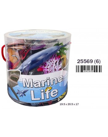 BOTE 34 PCS ANIMALES MARINOS