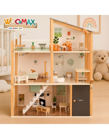 WOOMAX-CASA MUÑECAS MADERA...